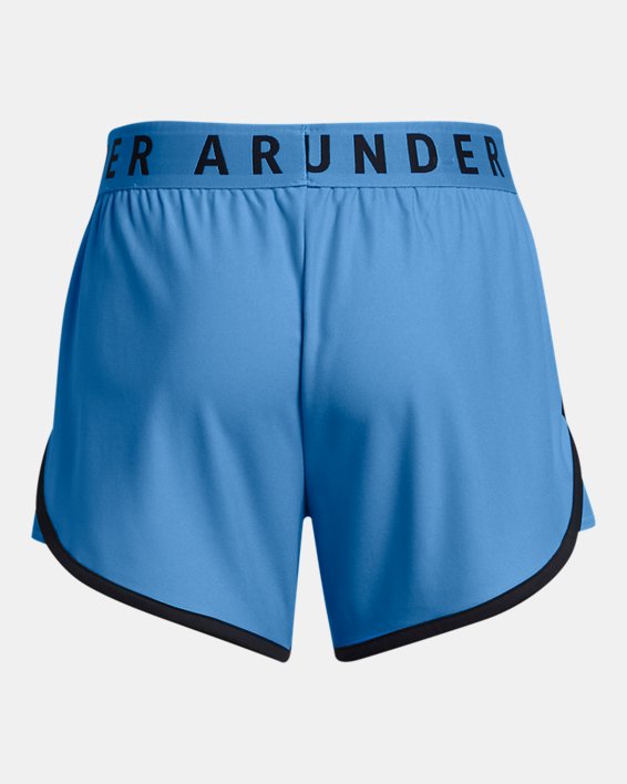 Women's UA Play Up 5" Shorts in Blue image number 5